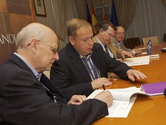 Acte de signatura de l'acord econòmic entre el Palau Ducal i l'Ajuntament. JUANTXO RIBES