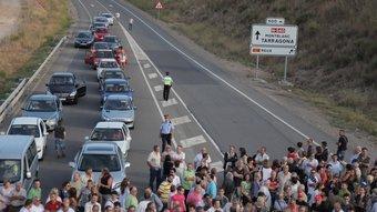 Manifestació a favor de l'autovia Valls-Montblanc ELISABETH MAGRE