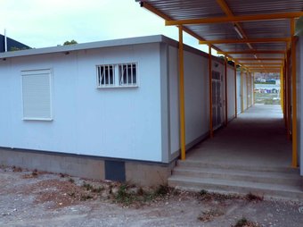 Els mòduls de l'institut-escola Vilarrasa de Besalú, que serviran per a primària i secundària. R. E