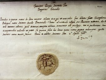 Carta original maniscritta de Francesc de Borja. JOSE CUÉLLAR