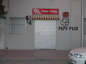 Façana principal de la seua local del PSPV-PSOE a Silla. ESCORCOLL