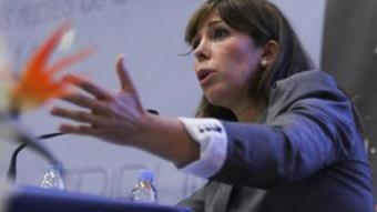 La presidenta i candidata catalana del PP, Alícia Sánchez-Camacho, a la Tribuna La Salle ROBERT RAMOS