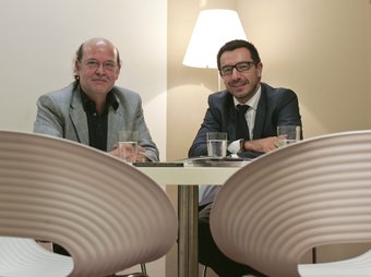 D'esquerra a dreta, Marià Moreno i Francisco Gimenez, creadors de Building Comunities.  ROBERT RAMOS