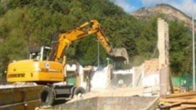 Els treballs d'enderroc, avui. AJUNTAMENT DE LA MASSANA