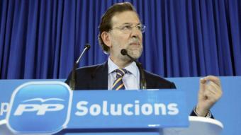 Imatge recent de Mariano Rajoy en un míting a Lleida EFE