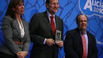 Mariano Rajoy, acompanyat d'Alícia Sánchez-Camacho i Rafael Luna en l'acte celebrat a Cunit REDACCIÓ