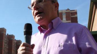 El candidat del PSC, José Montilla, durant el míting llampec d'avui a Bellvitge BERTRAN CAZORLA / ACN
