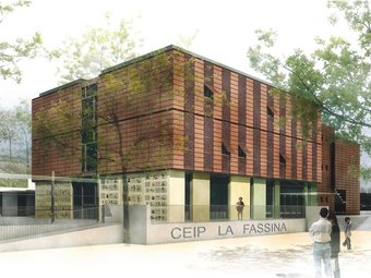 Imatge virtual de la nova escola la Fassina de Sant Joan de Mediona. GENERALITAT