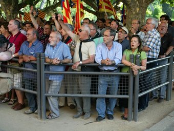 Entitats sobiranistes demanant el dret a l'autodeterminació a Barcelona, l'any passat.  QUIM PUIG