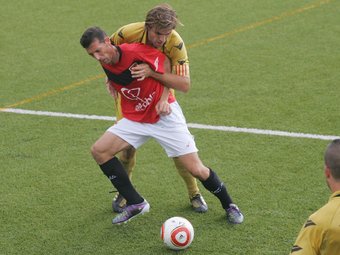 Ñoño, autor del gol dels grana, en un partit d'aquest curs.  M.M