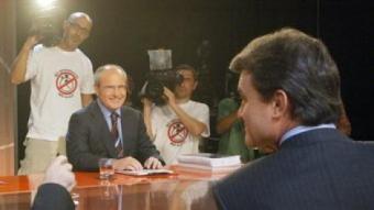 Un moment del debat a cinc que es va fer durant la campanya electoral del 2006, a TV3 ANDREU PUIG