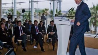 El candidat de CiU durant la minidocsession sobre la societat lliure celebrada a l'hotel Wela de Barcelona ROBERT RAMOS