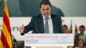 Artur Mas en un míting de campanya JUANMA RAMOS