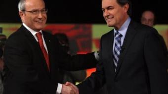 Els dos candidats a presidir la Generalitat, José Montilla i Artur Mas ORIOL DURAN
