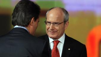 Artur Mas i José Montilla en el debat de TV3 del passat diumenge ORIOL DURAN