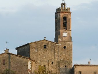 L'església parroquial de Colomers, amb el seu campanar. JOAN SABATER