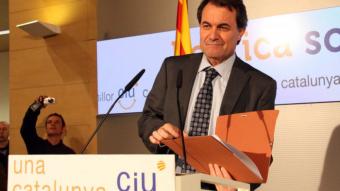 Artur Mas durant la conferència sobre polítiques socials aquest dijous PATRICIA MATEOS