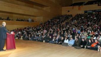 L'auditori de Girona es va omplir ahir a la nit en l'acte final de campanya de Reagrupament. JOAN SABATER