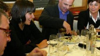 El sopar de fi de campanya d'ICV-EUiA , a l'hotel Pirineus de Figueres. JOAN SABATER
