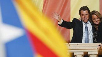 Artur Mas celebra la victòria de CiU en les eleccions al Parlament de Catalunya EFE