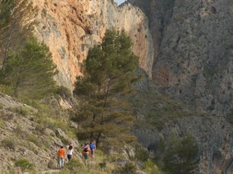 Excursionistes a la rodalia del Barranc del Cinc. B.S
