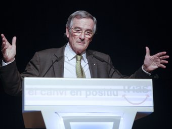 Xavier Trias, en el decurs de la conferència que va celebrar la setmana passada per presentar els eixos de la seva proposta programàtica a l'Ajuntament de Barcelona ROBERT RAMOS