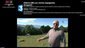 El ramader rossellonès, François Tubert, en un reportatge del canal France 3. EL PUNT