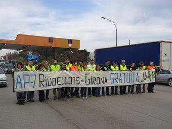 Una acció reivindicativa que es va fer el 2007, al peatge de l'aeroport. LAURA JUANOLA