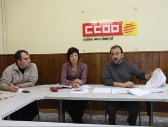 Àngels Núñez i Enric Quílez, delegats sindicals de CCOO a l'Ajuntament de Sabadell E.A