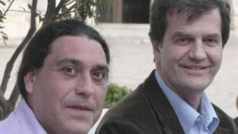 Àngel Rodríguez (ICV) i Estanis Puig (PSC), en una imatge d'arxiu. LLUÍS SERRAT