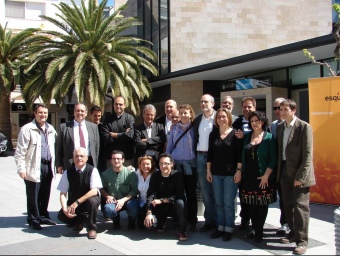 Foto de família de tots els candidats d'ERC al Baix Penedès.