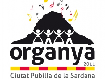 Logotip que identifica Organyà com a Ciutat Pubilla de la Sardana 2011.