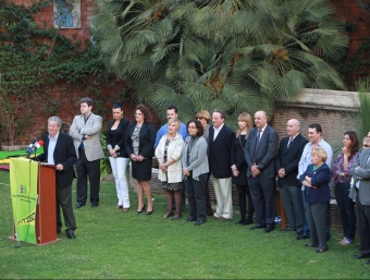 Conjunt de la llista de la Plataforma de Gandia, al capdavant de la qual es troba Fernando Mut. CEDIDA