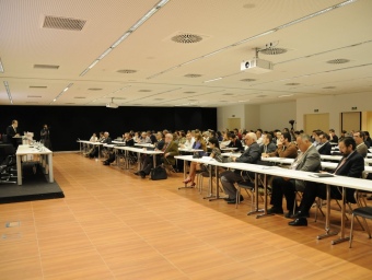 Imatge de la sala de congressos presa durant la jornada d'ahir a Reus VICKY LATORRE