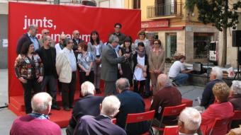 Josep Marigó, en l'acte de presentació de la llista socialista. N.F,
