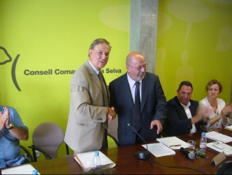 Robert Fauria i Jordi Gironès, que han compartit presidència al Consell Comarcal. J.C