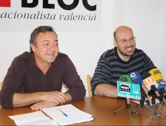 Josep Crespo i Joan Mascarell presenten les propostes per a educació. C.MARTÍNEZ