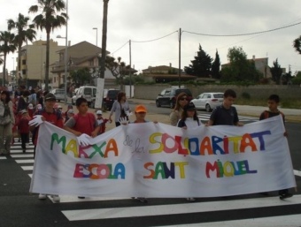 Un moment de la marxa solidària