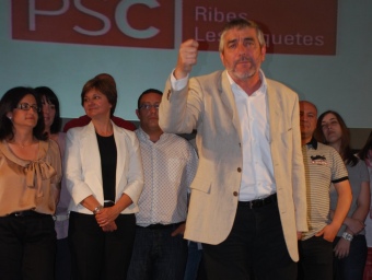 Josep Antoni Blanco, en un dels actes del PSC durant la campanya electoral. M.L