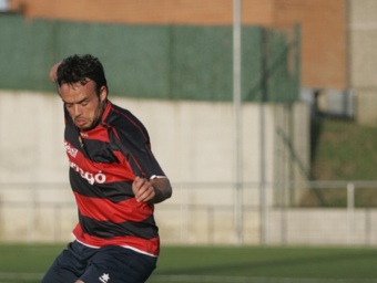 Quim Boadas, un dels jugadors més experts del Llagostera, en el partit contra el Vilafranca de la setmana passada (5-2).
 DAVID BORRAT