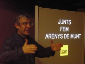 Josep Manel Ximenis, ahir a la tarda durant l'acte de presentació sobre la Gusam. E.F
