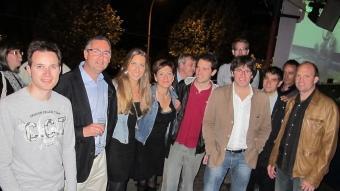 Carles Puigdemont rep el suport del partit. CiU va celebrar la Festa de despenjada del cartell electoral de manera virtual a la discoteca Buddha de Pedret. JOAN SABATER