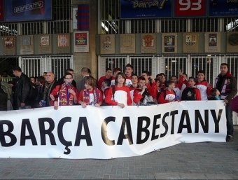 La Penya Barça de Cabestany al Camp Nou.