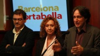 Portabella compareixia ahir acompanyat dels regidors d'ERC –Martínez i Capella a la foto–, que queden fora ACN