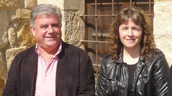 Joan Silvestre, candidat de CiU, i Sílvia Monar, candidat de Junts per Pals-AM. A.V