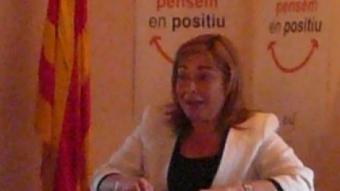 Marta Martí, durant la presentació de la seva candidatura.