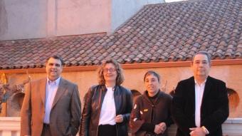 Botey (CiU), Montoya (PSC), Peiró (ERC) i Castan (GdT) en una imatge recent. G.A