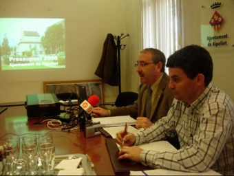Parralejo –esquerra– i Peñarando durant la presentació dels pressupostos del 2008. C.A.F