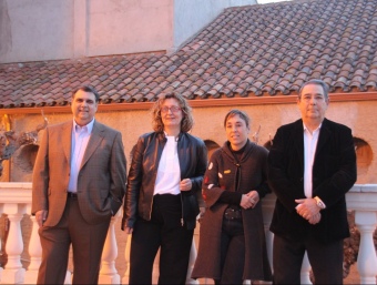 Botey (CiU), Montoya (PSC), Peiró (ERC) i Castan (GdT) en una imatge recent. G.A