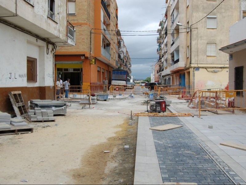 Obres a la barriada de Xenillet a la rodalia del carrer de les Albades. CEDIDA